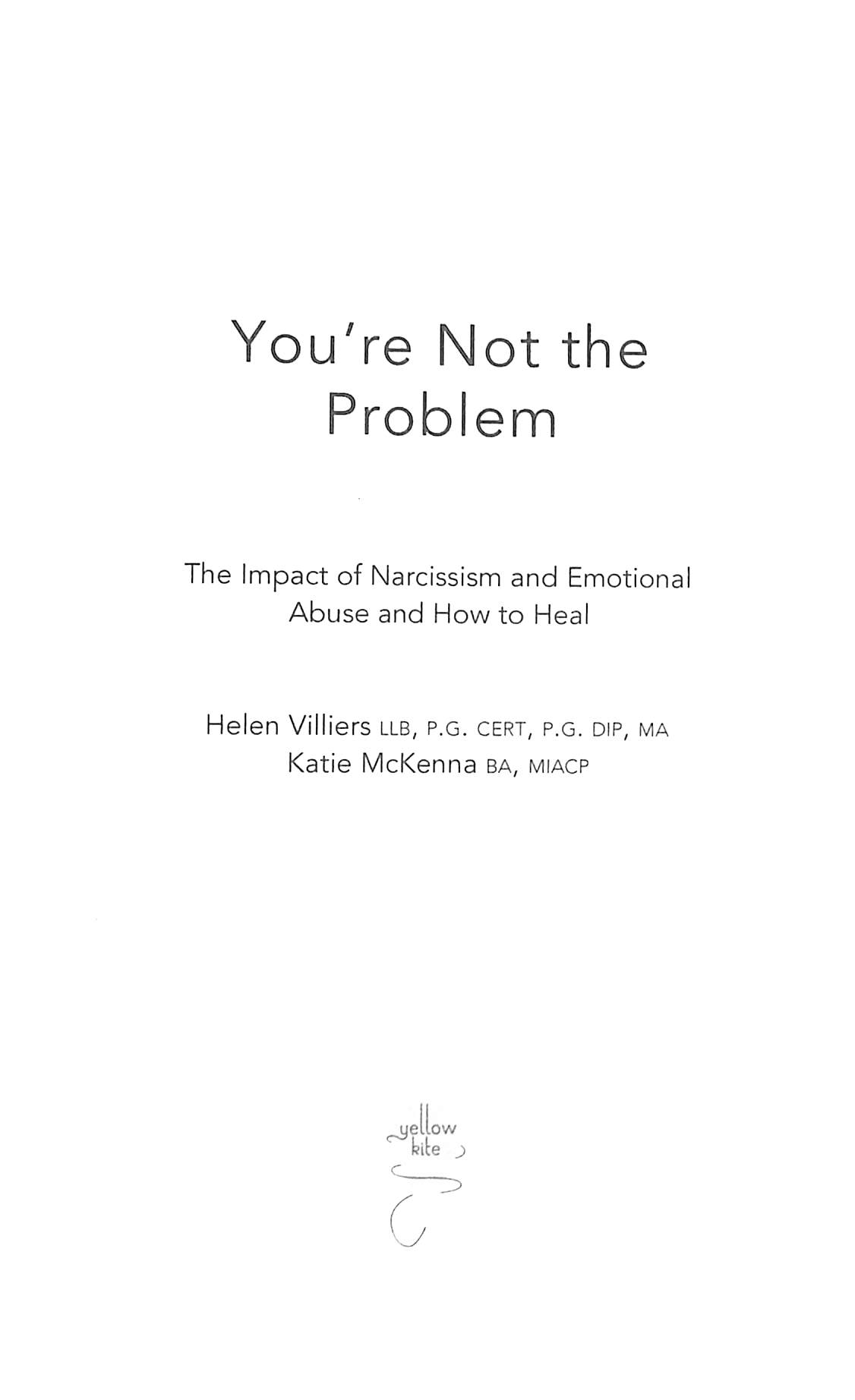 You're not the problem by Helen Villiers